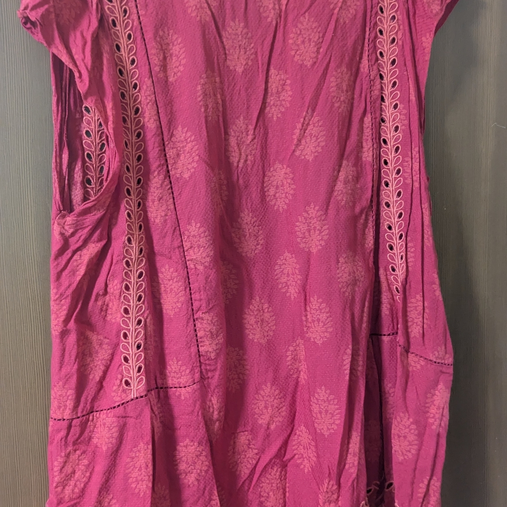 Lucky Brand Pink Embroidered Blouse - Picture 2 of 5